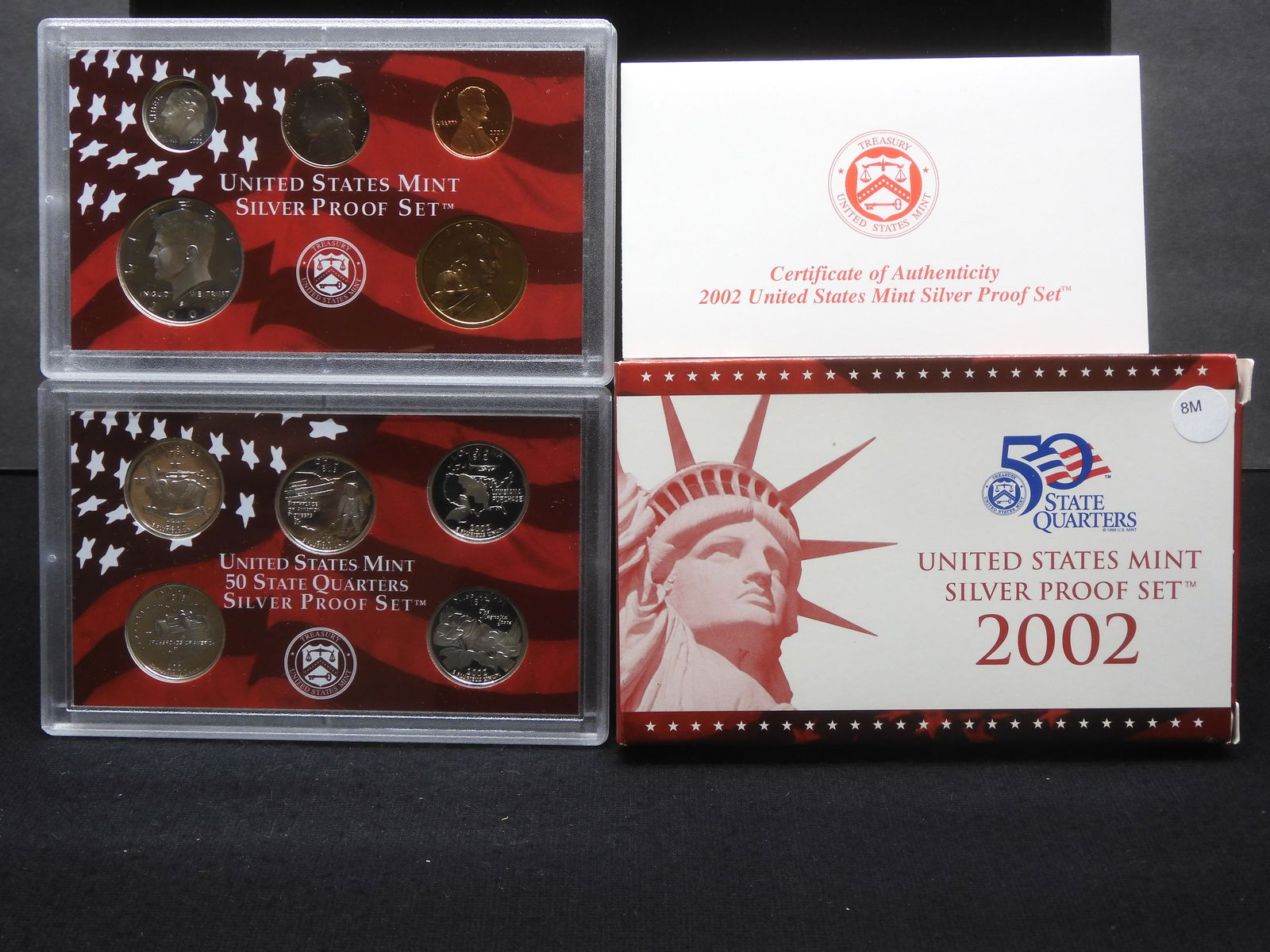 2002-S United States 10-Coin SILVER Proof Set With Original Gov't Packaging & COA. (1 of 7)