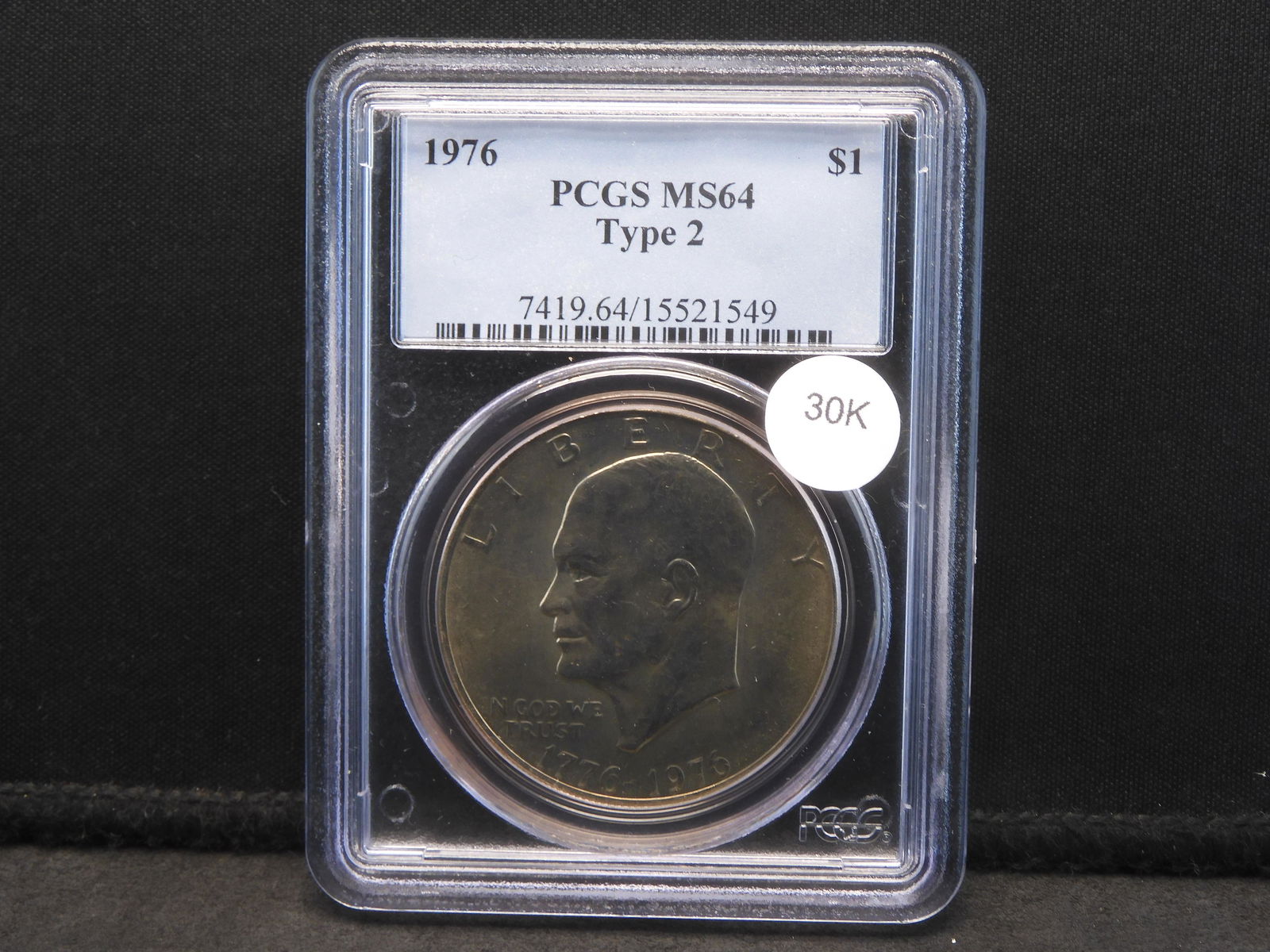 1976 PCGS MS 64 - TYPE 2 Eisenhower Dollar (1 of 4)