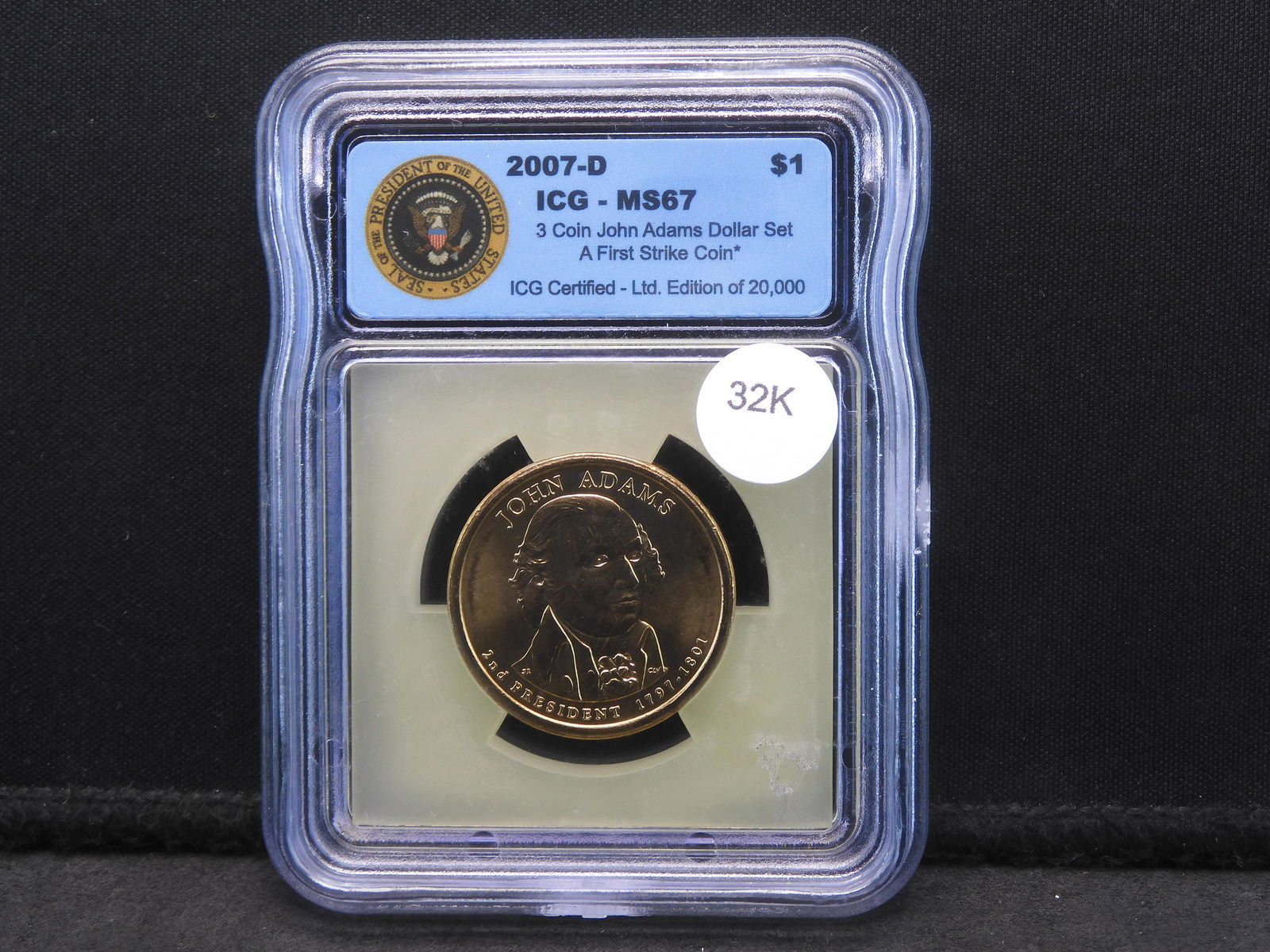 2007-D ICG MS 67 - John Adams Dollar (1 of 4)