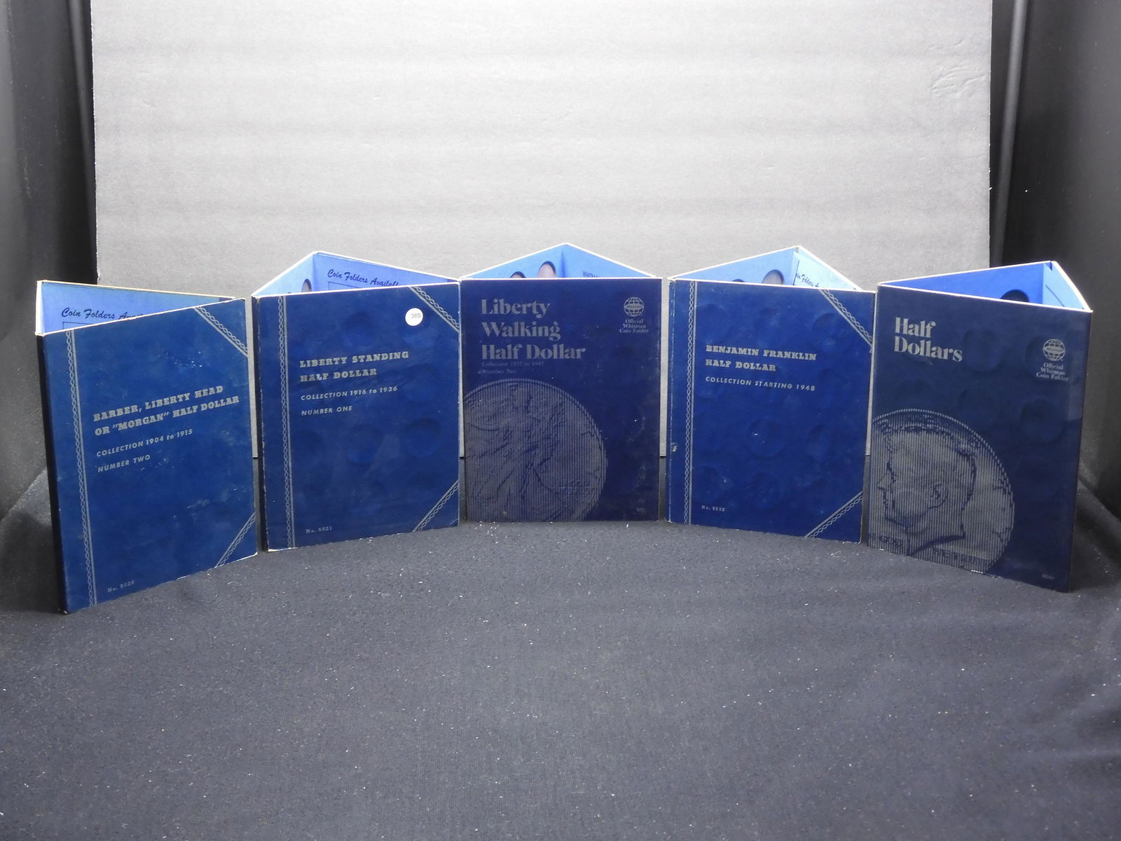 Five Empty Whitman Coin Folders for Half Dollars, All Different (1 of 11)