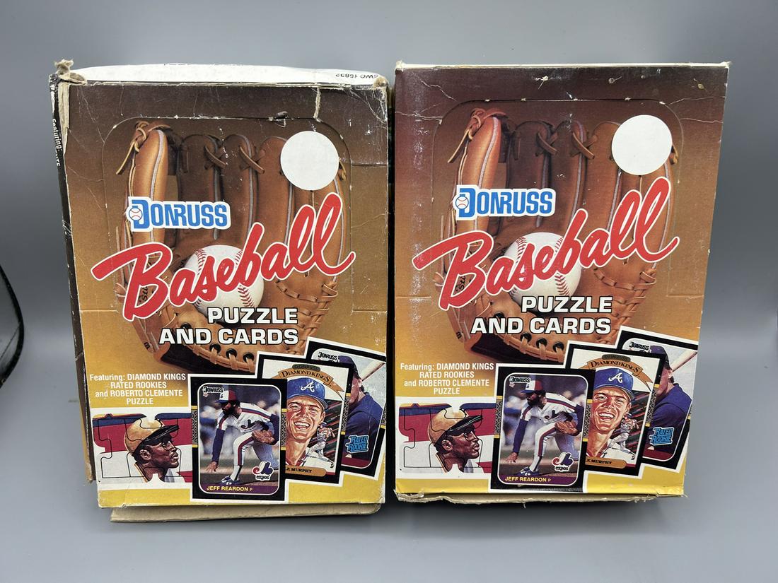 1987 Donruss Baseball Unopened Wax Box Lot of 2 - Possible Rookies of Barry Bonds, Barry Larkin, Bo (1 of 2)