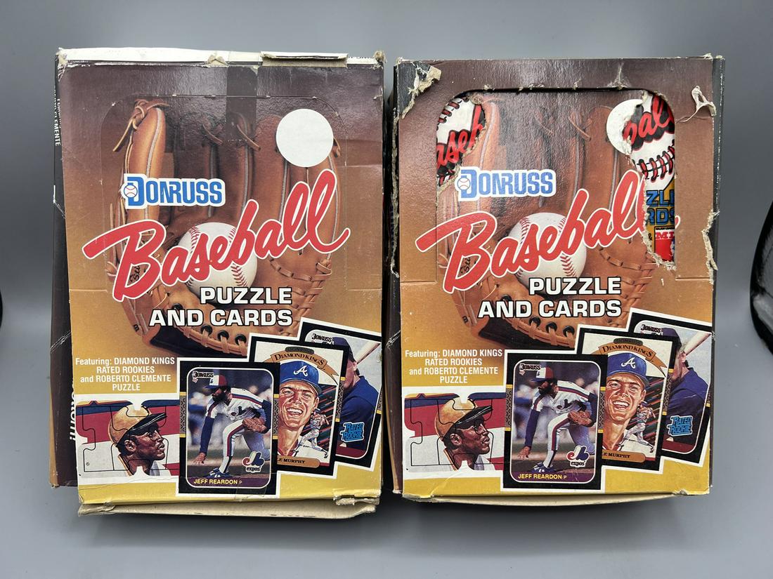 1987 Donruss Baseball Unopened Wax Box Lot of 2 - Possible Rookies of Barry Bonds, Barry Larkin, Bo (1 of 2)