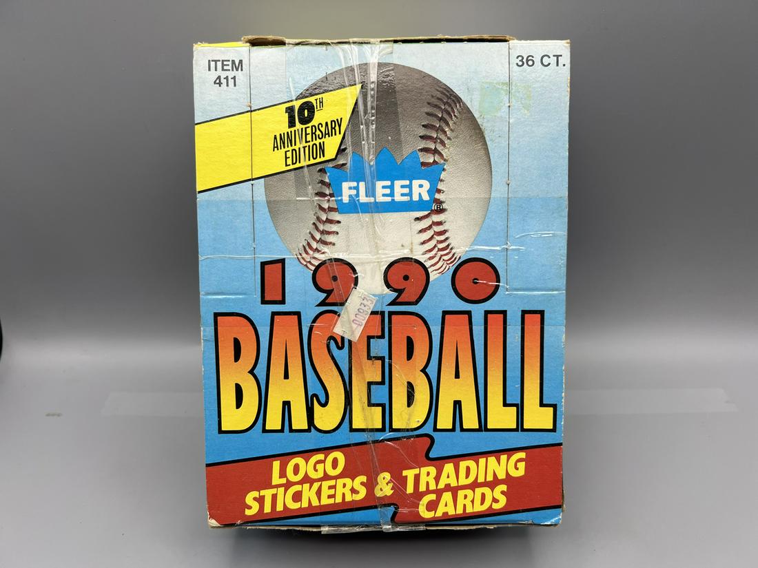 1990 Fleer Baseball Unopened Wax Box (1 of 2)