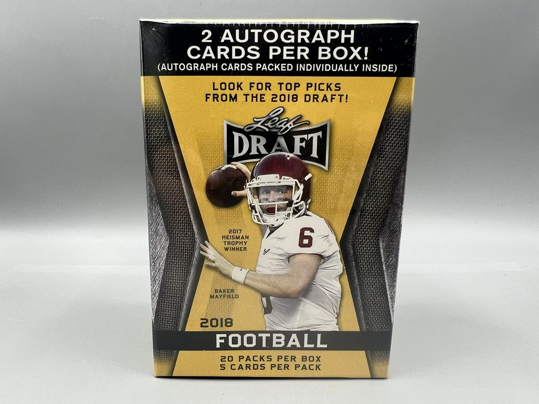 2018 Leaf Draft Football Unopened Blaster Box - 2 Autos per box - Possible Rookies of Josh Allen (1 of 3)