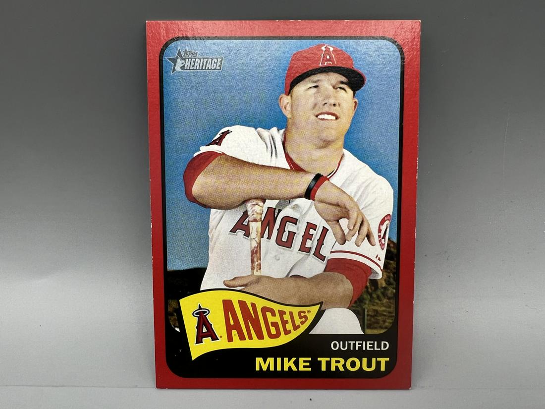 2014 Topps Heritage Mike Trout #250 Red Border Parallel (1 of 2)