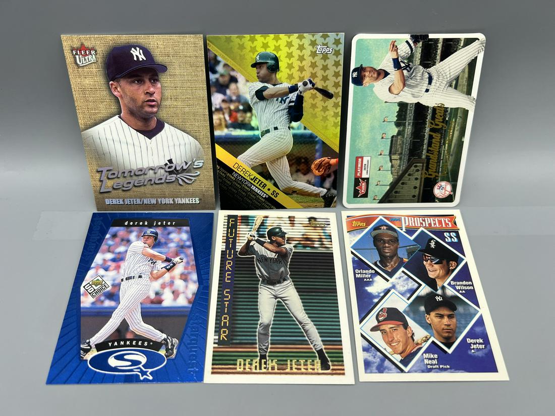 Derek Jeter Lot of 6 Cards with Inserts (1 of 2)