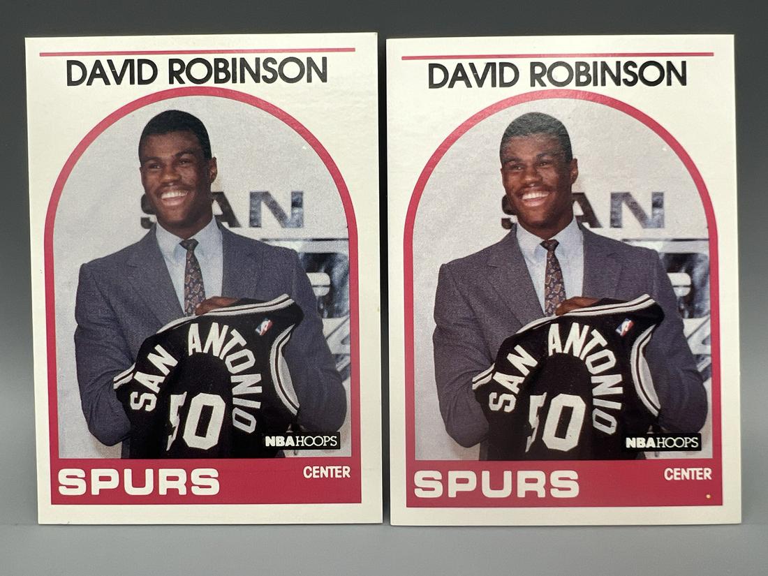 1989-90 NBA Hoops David Robinson RC Lot of 2 (1 of 2)