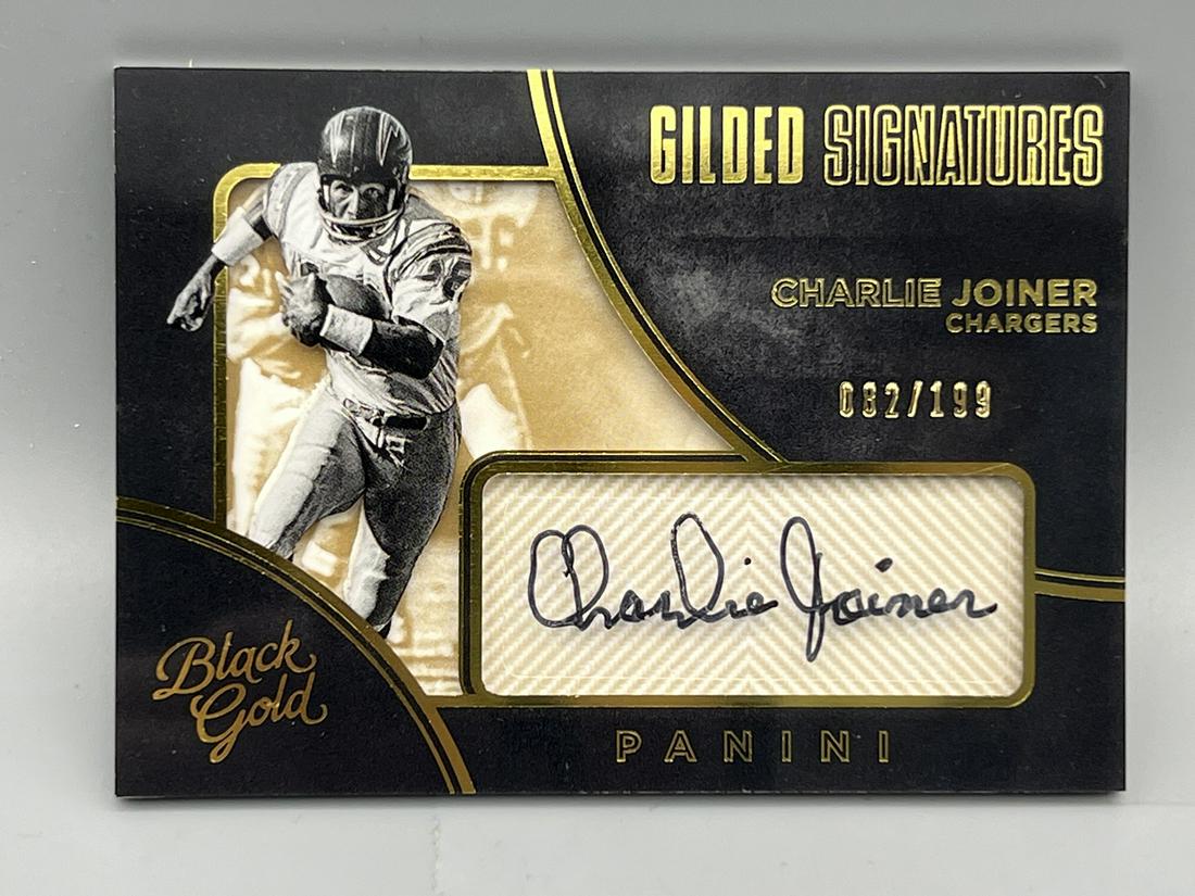 2016 Panini Black Gold Charlie Joiner Gilded Signatures Autograph #82/199 (1 of 2)
