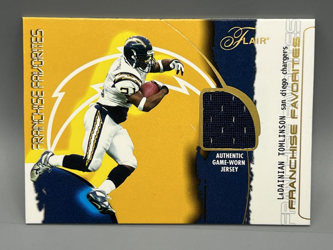 2002 Flair LaDainian Tomlinson Game Used Jersey Card (1 of 2)