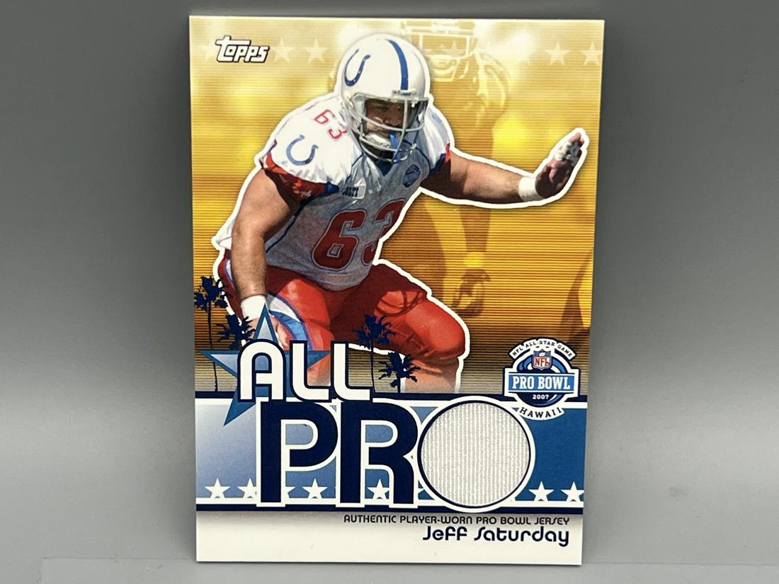 2007 Topps Jeff Saturday Pro Bowl Game Worn Jersey Card (1 of 2)