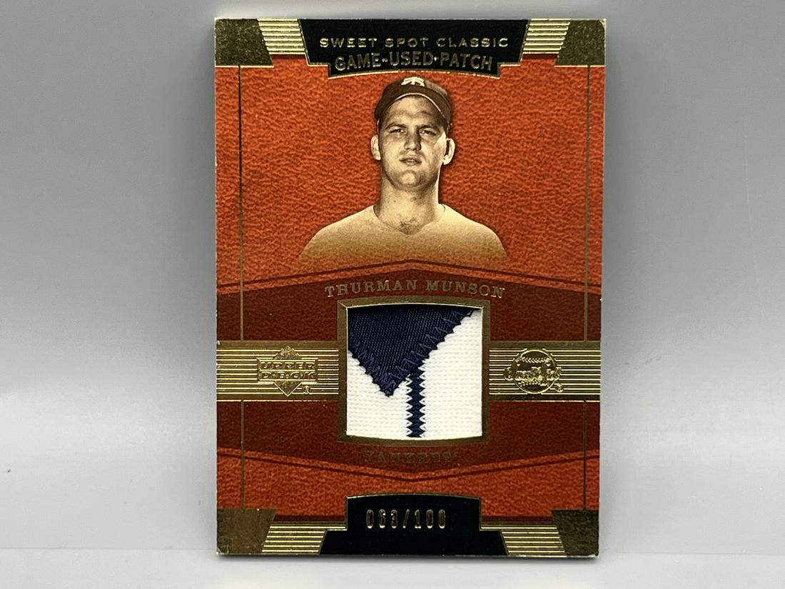 2004 Sweet Spot Classics Thurman Munson Game Used Patch Card #63/100 (1 of 2)