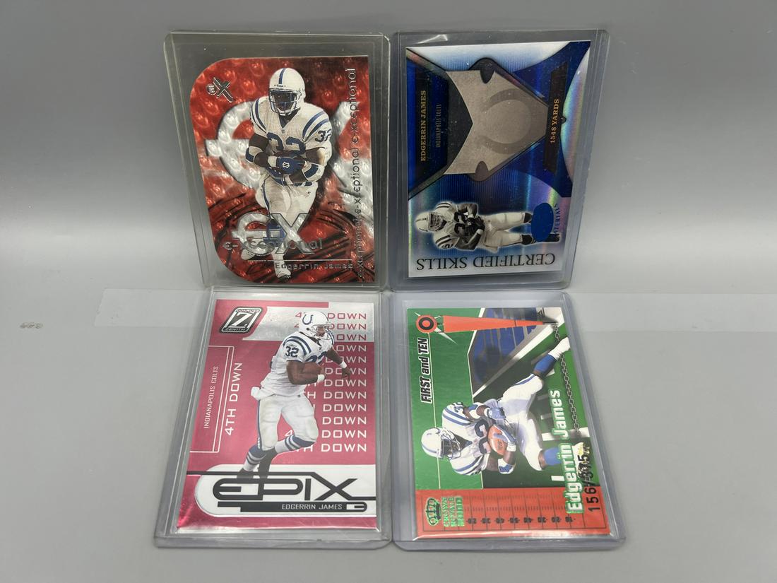 Lot of (4) Edgerrin James Numbered & Insert Cards (1 of 2)