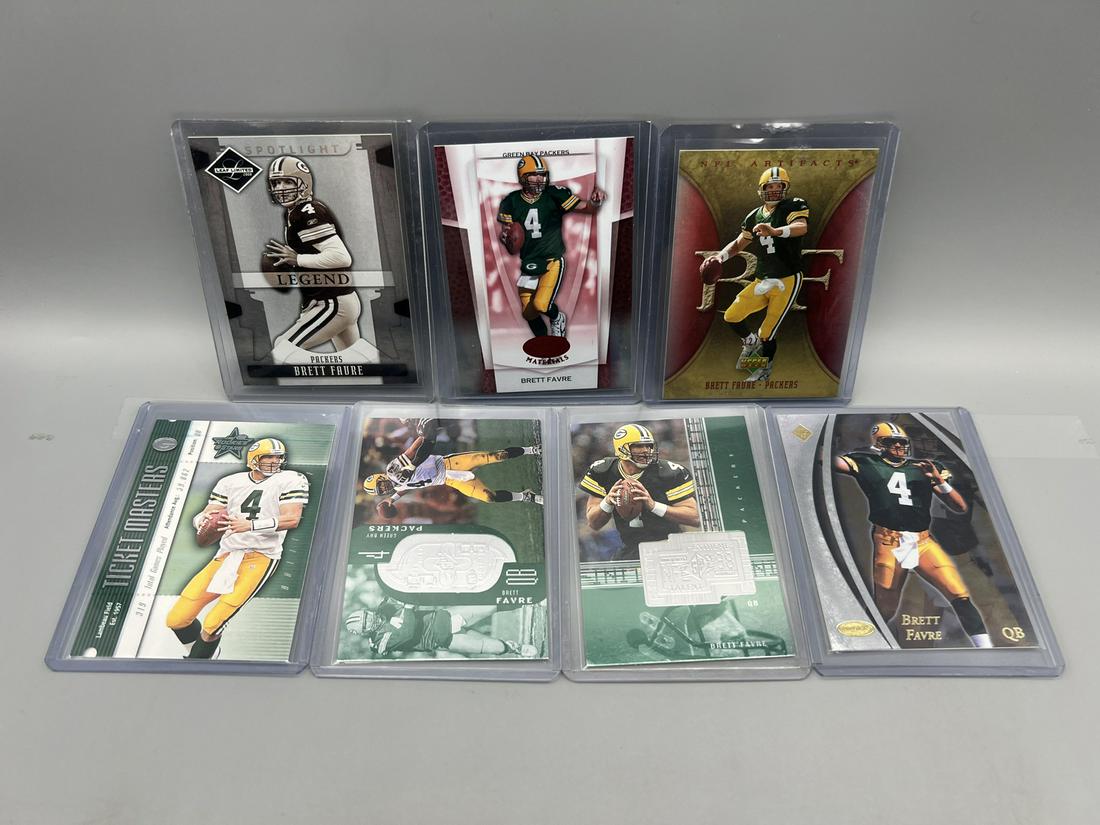 Lot of (7) Brett Favre Numbered & Insert Cards (1 of 2)