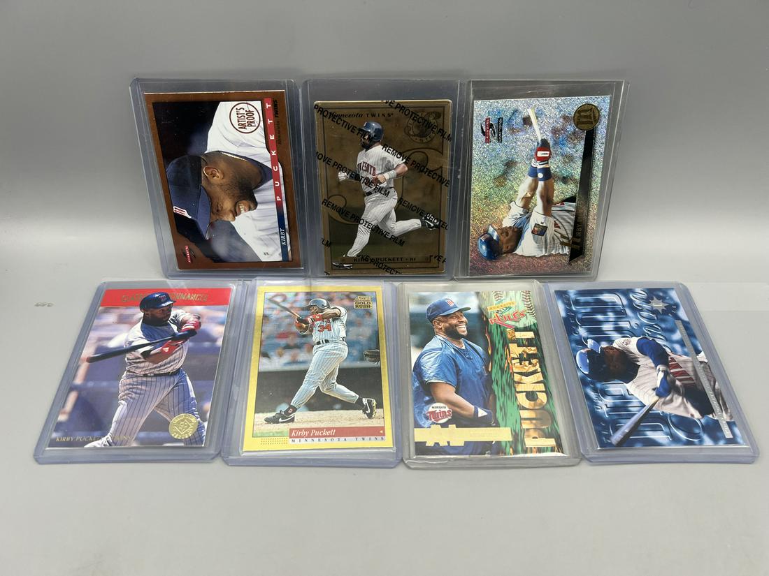 Lot of (7) Assorted Kirby Puckett Baseball Cards W/ Inserts & Parallels (1 of 2)