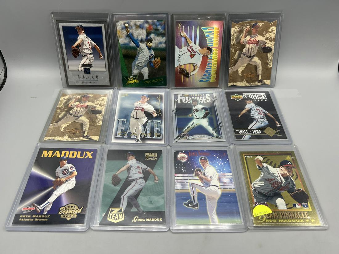 Lot of (12) Greg Maddux Baseball Cards W/ Inserts (1 of 2)