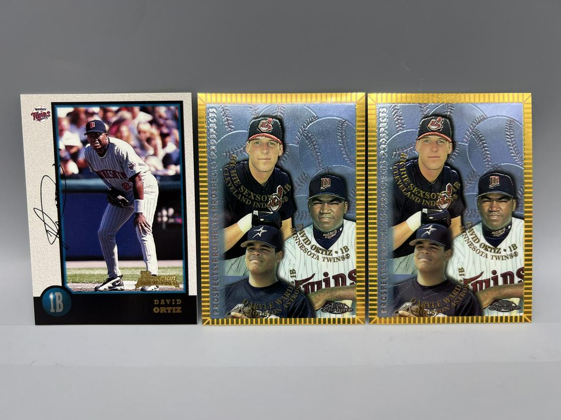 1998 Topps Chrome David Ortiz RC #257 & 1998 Bowman David Ortiz RC #71 (1 of 2)