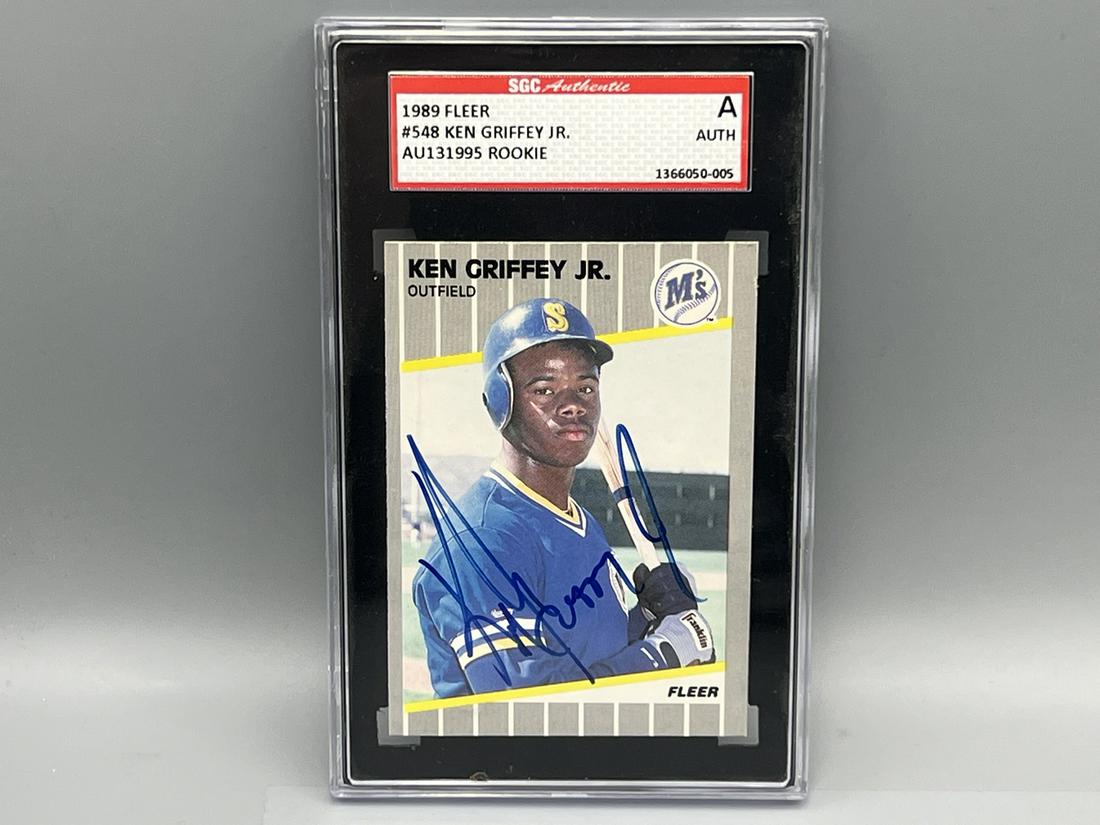 1989 Fleer Ken Griffey Jr. RC Auto #545 SGC Authentic Auto (1 of 2)