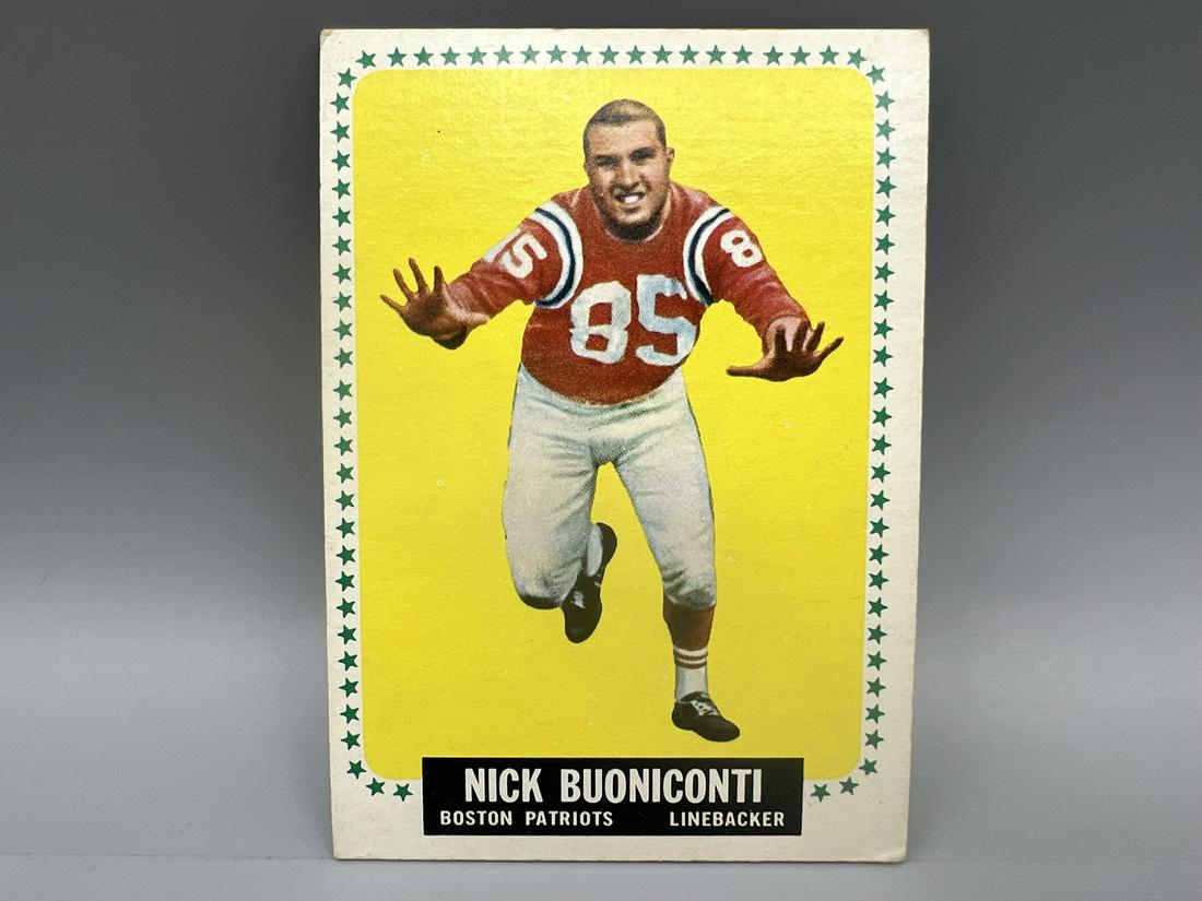 1964 Topps Nick Buoniconti 2nd Year Card #3: 1964 Topps Nick Buoniconti 2nd Year Card #3