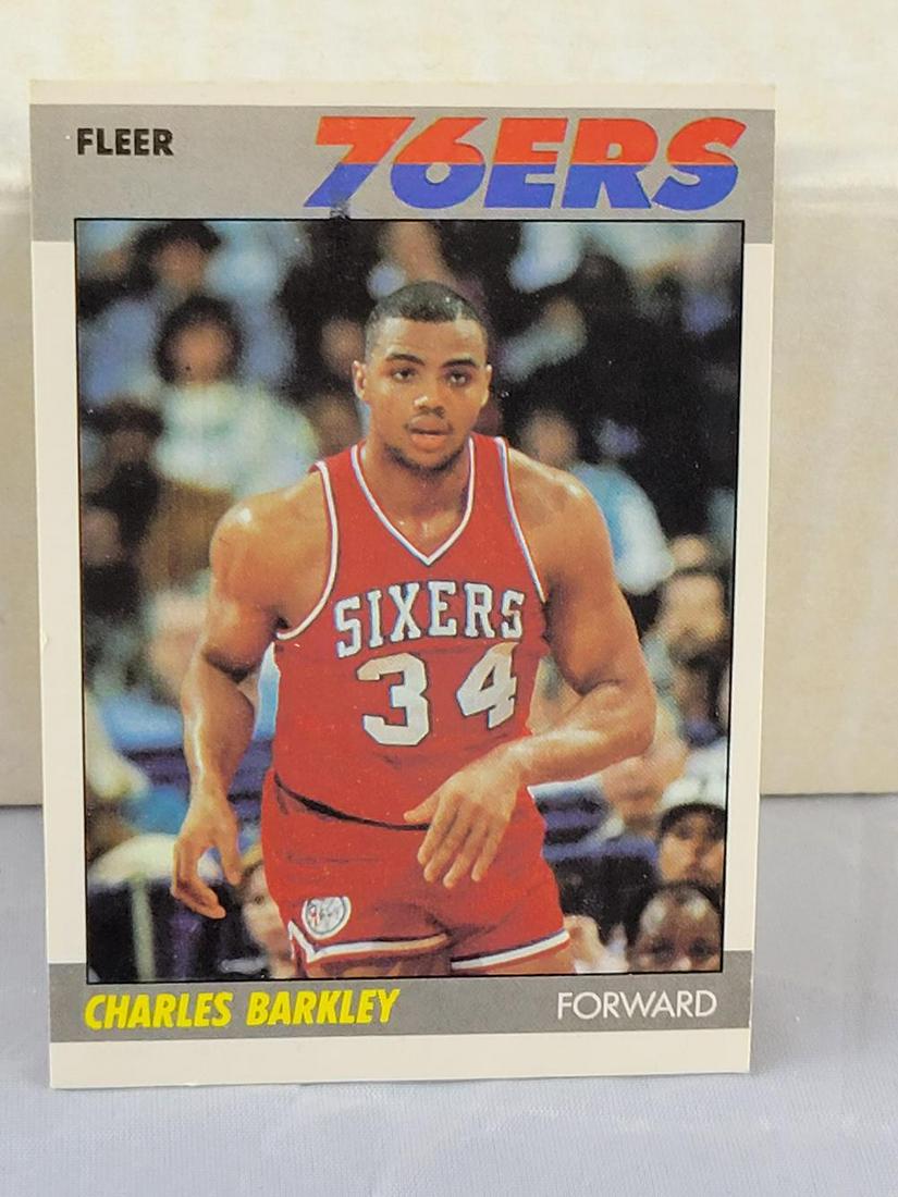 Charles Barkley (20) Card Lot with 1987-88 Fleer 2nd Year Card (1 of 4)