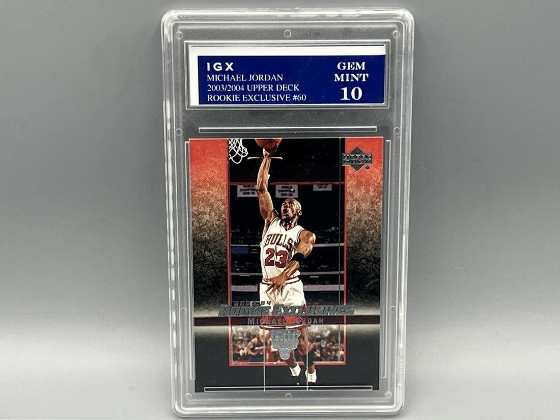 2003-04 Upper Deck Rookie Exclusives Michael Jordan #60 IGX Gem Mint 10 (1 of 2)
