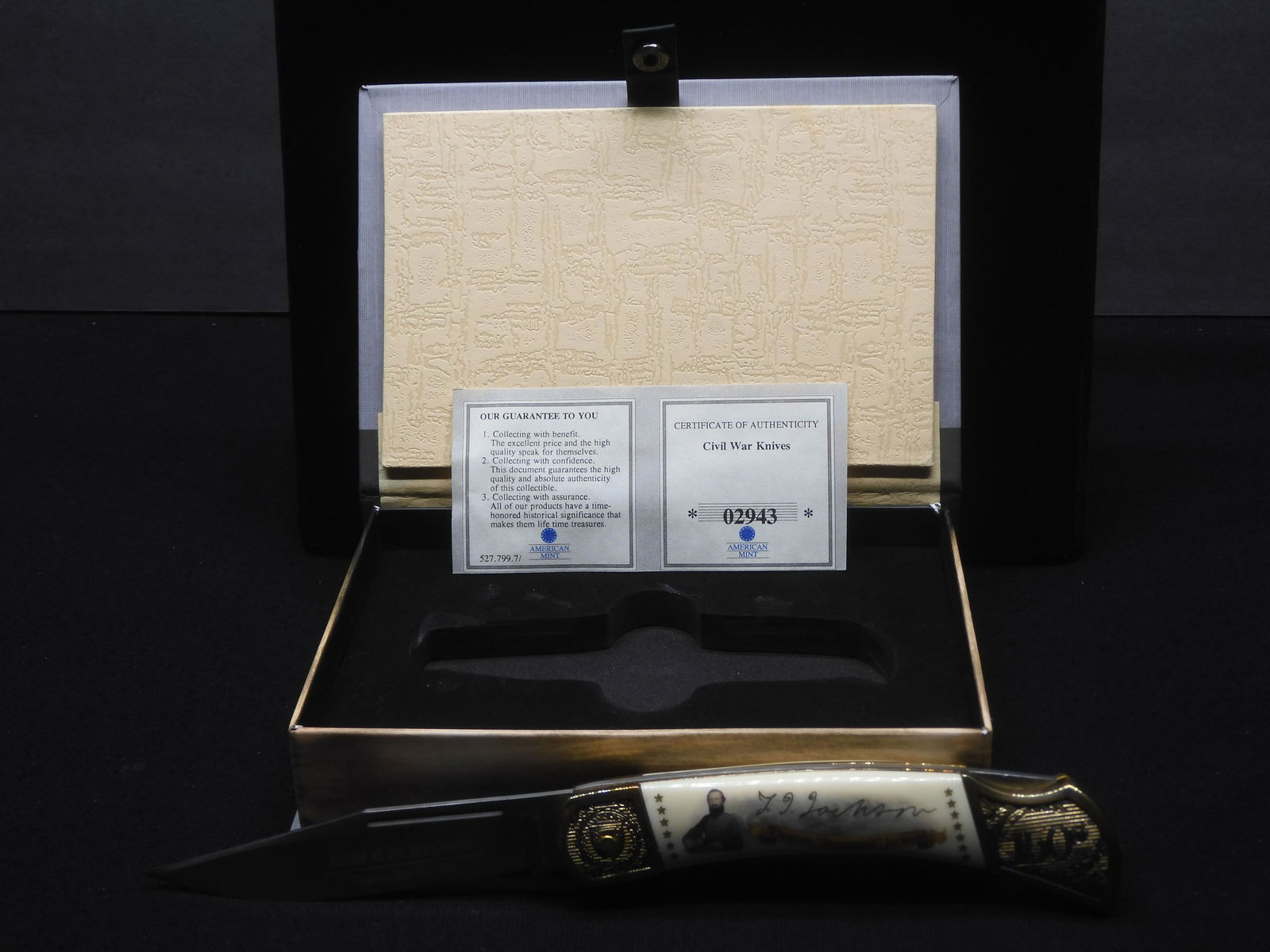 American Civil War Pocket Knife Collection - Thomas "Stonewall" Jackson" w/ COA (1 of 12)