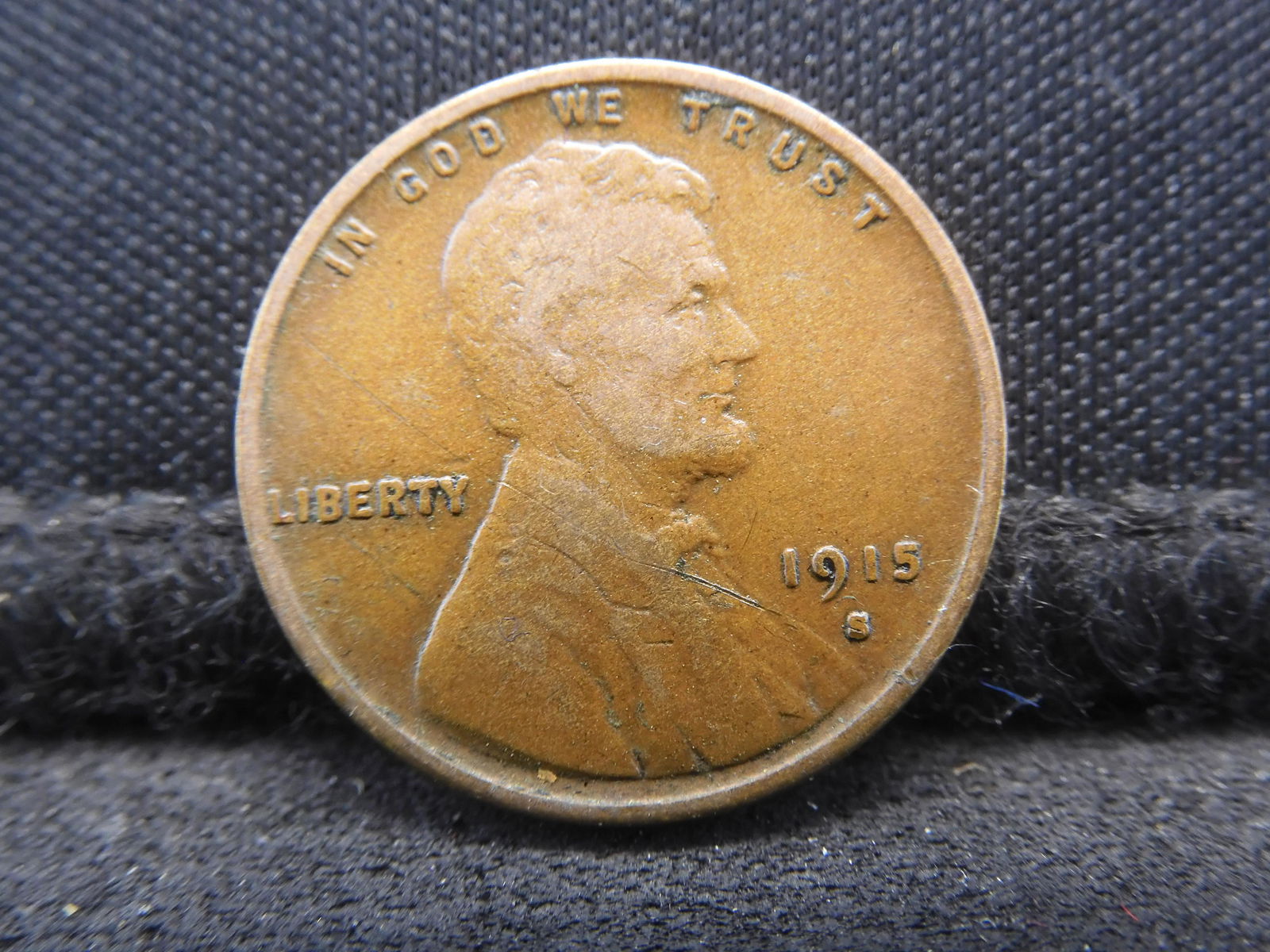 1915-S Lincoln Wheat Cent - Semi-Key Date - VF (1 of 2)