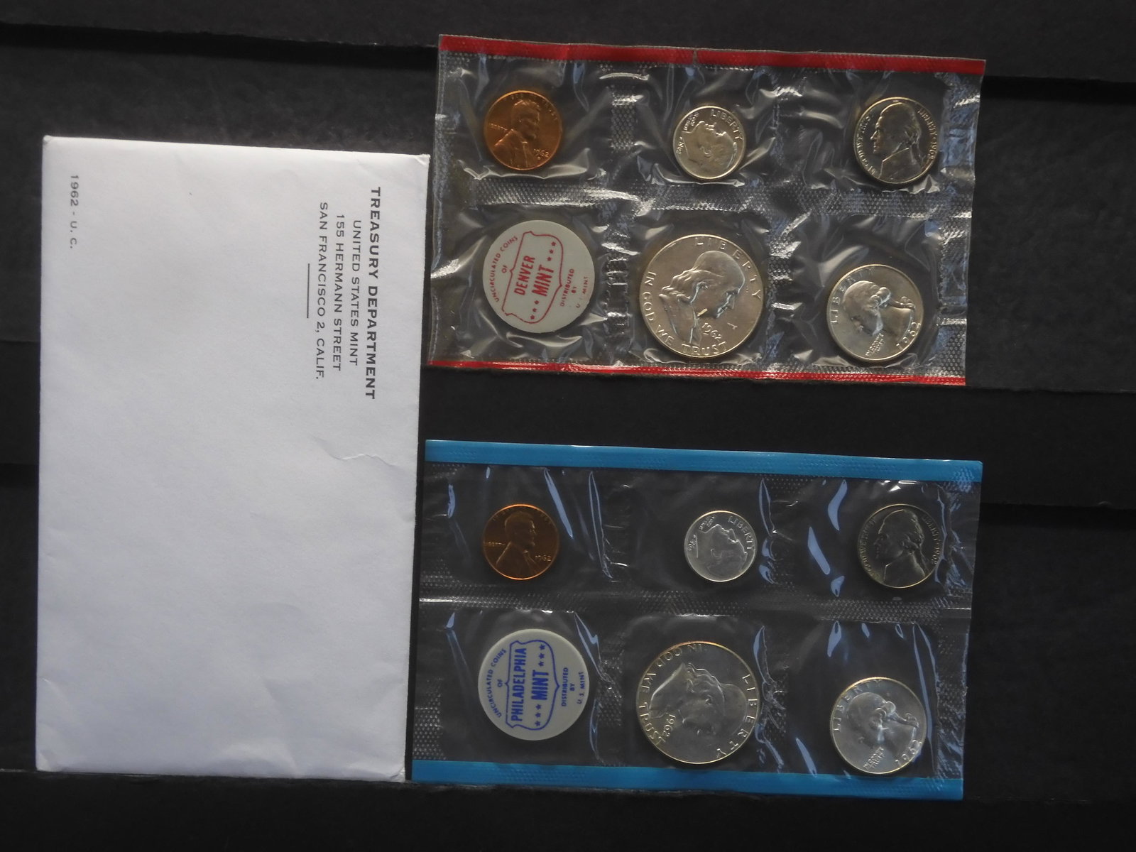 1962 Silver Mint Set "P" Philadelphia and "D" Denver Mint Marks (1 of 5)