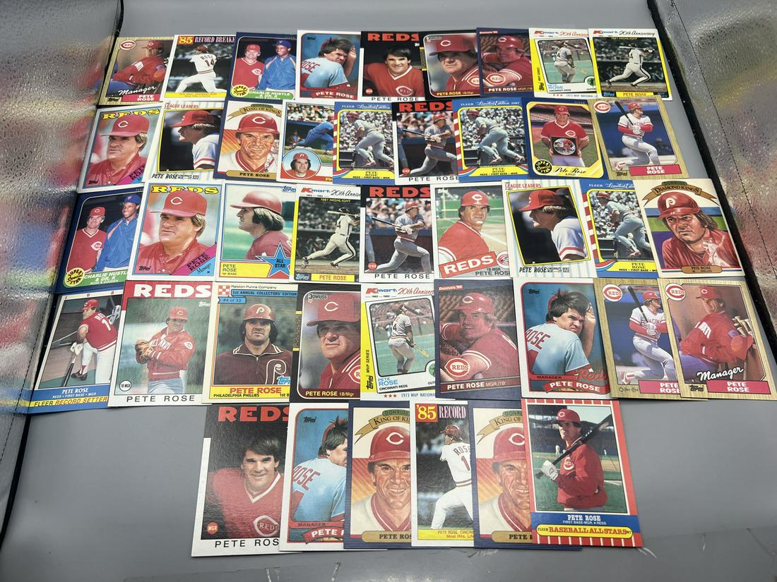 Lot of (40+) Assorted Pete Rose Baseball Cards - Varying Conditions (1 of 5)