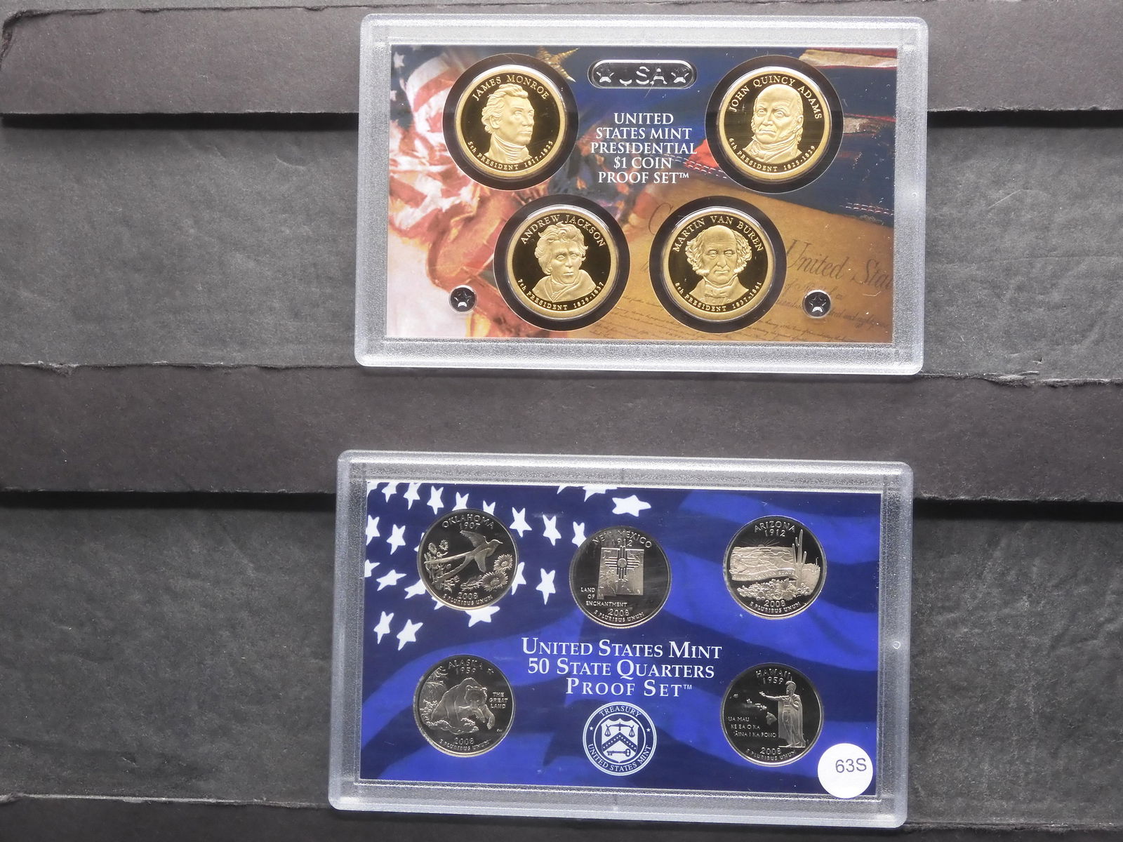 2008-S US Mint Proof Sets - 50 State Quarters & Presidential $1 Coin (1 of 5)