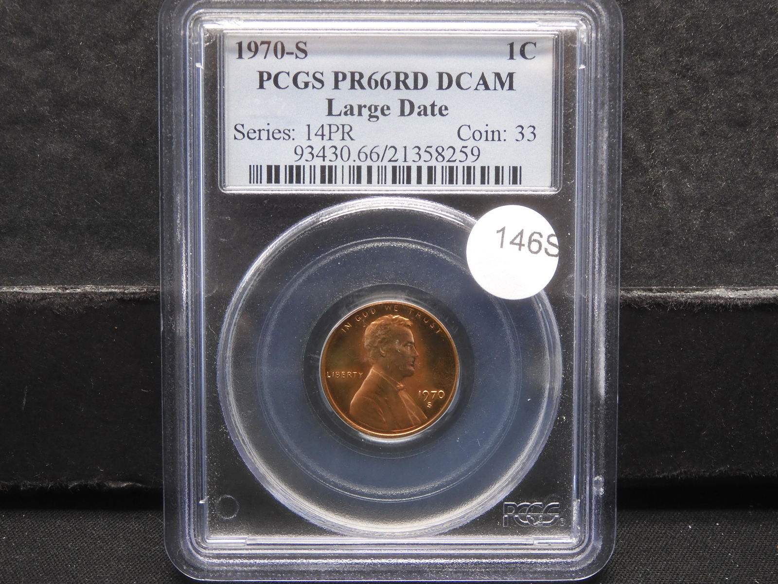 1970-S Lincoln Cent-Large Date -PCGS Graded PR66RD DCAM (1 of 4)