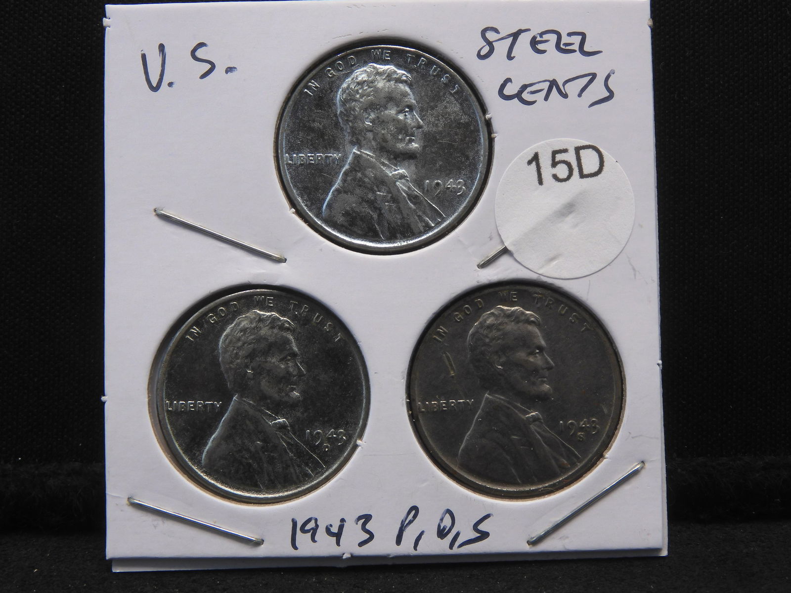 1943 P,D,S, Steel Wheat Cents - Complete Year Set! - WWII Era (1 of 2)