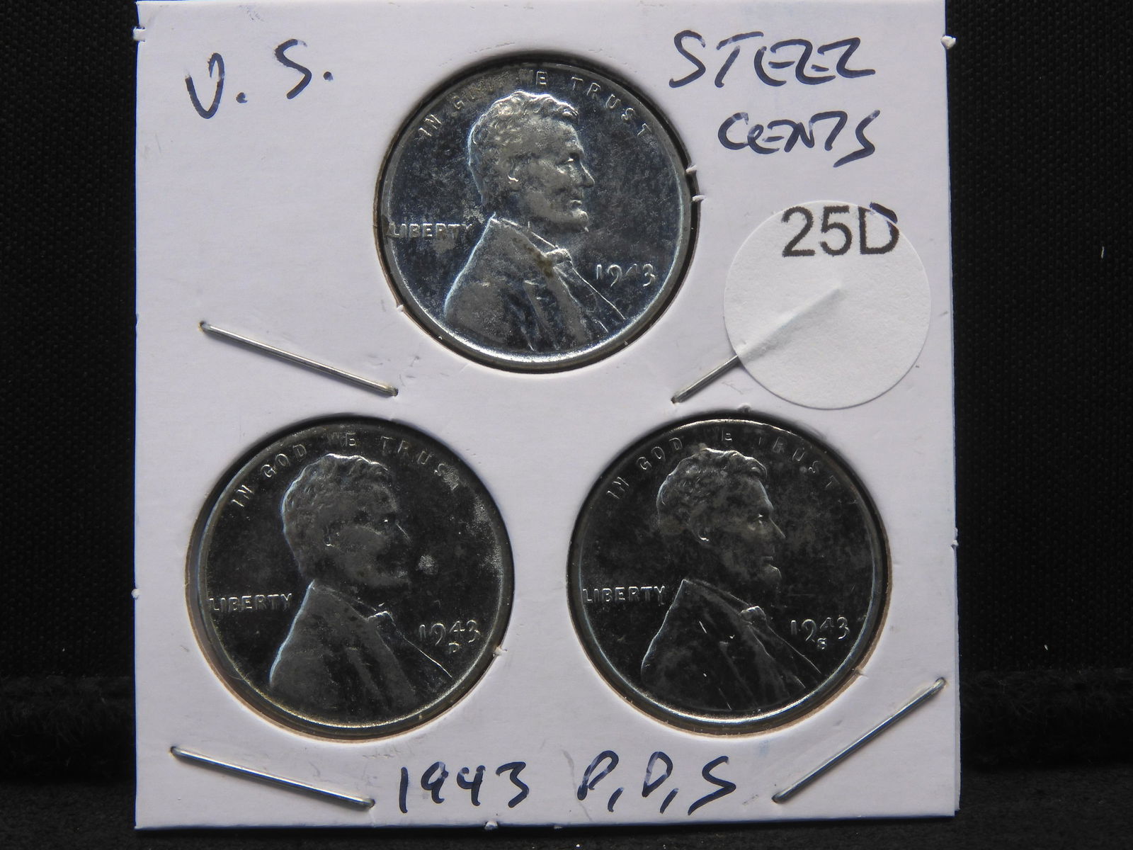 1943 P,D,S, Steel Wheat Cents - Complete Year Set! - WWII Era (1 of 2)