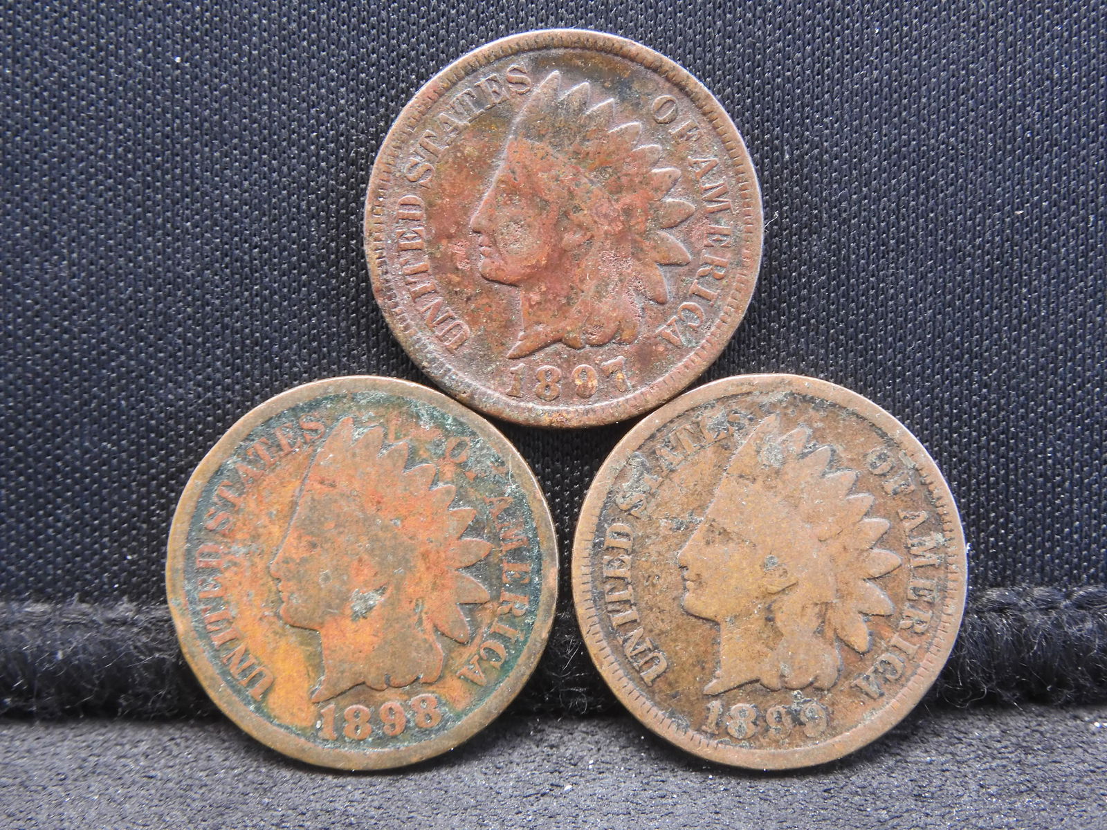 1897, 1898, 1899 Indian Head Pennies - Pre-1900 Dates! (1 of 2)
