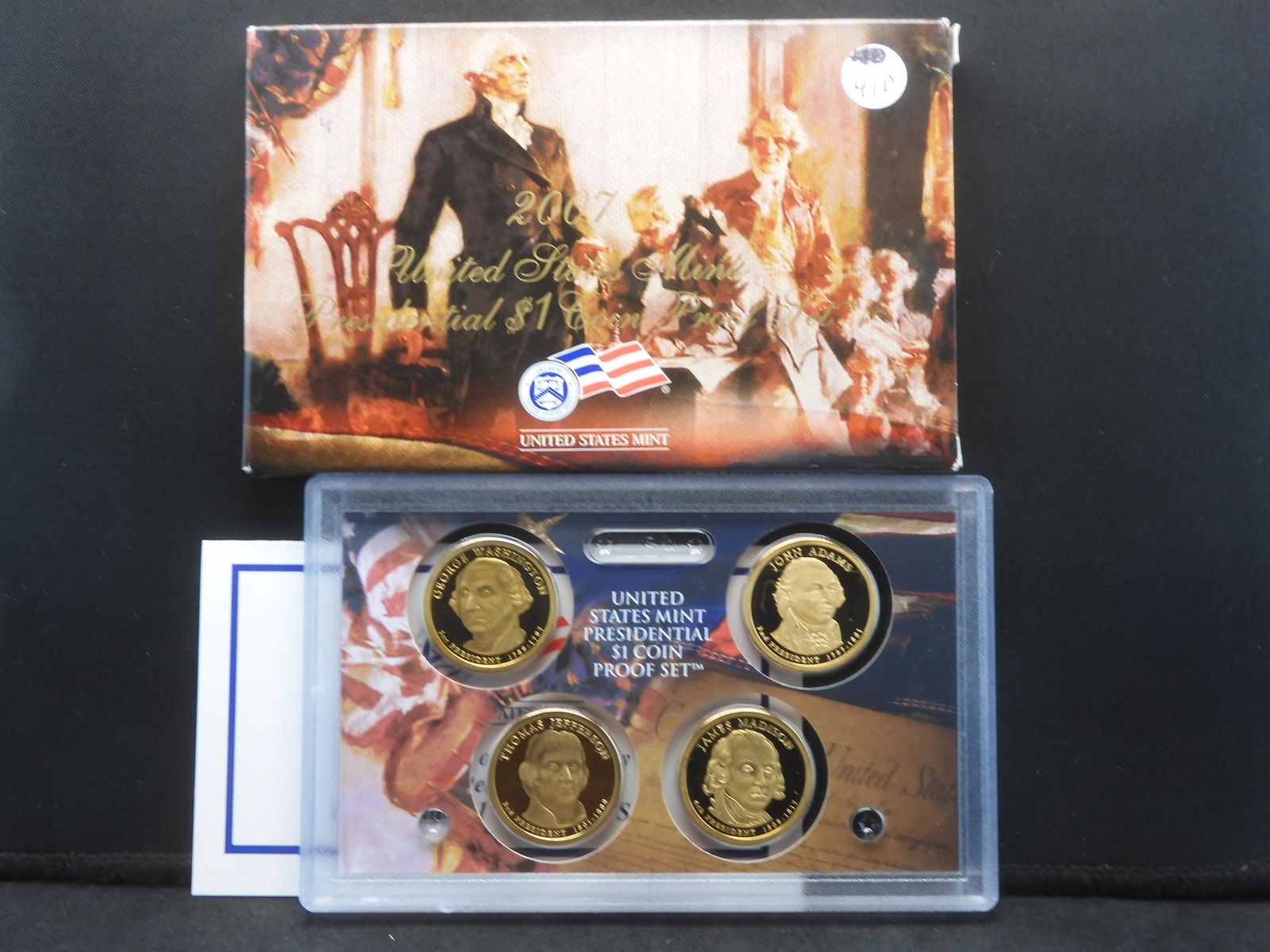 2007-S 4 Coin Presidential Dollar Proof Set w/C.O.A. (1 of 4)