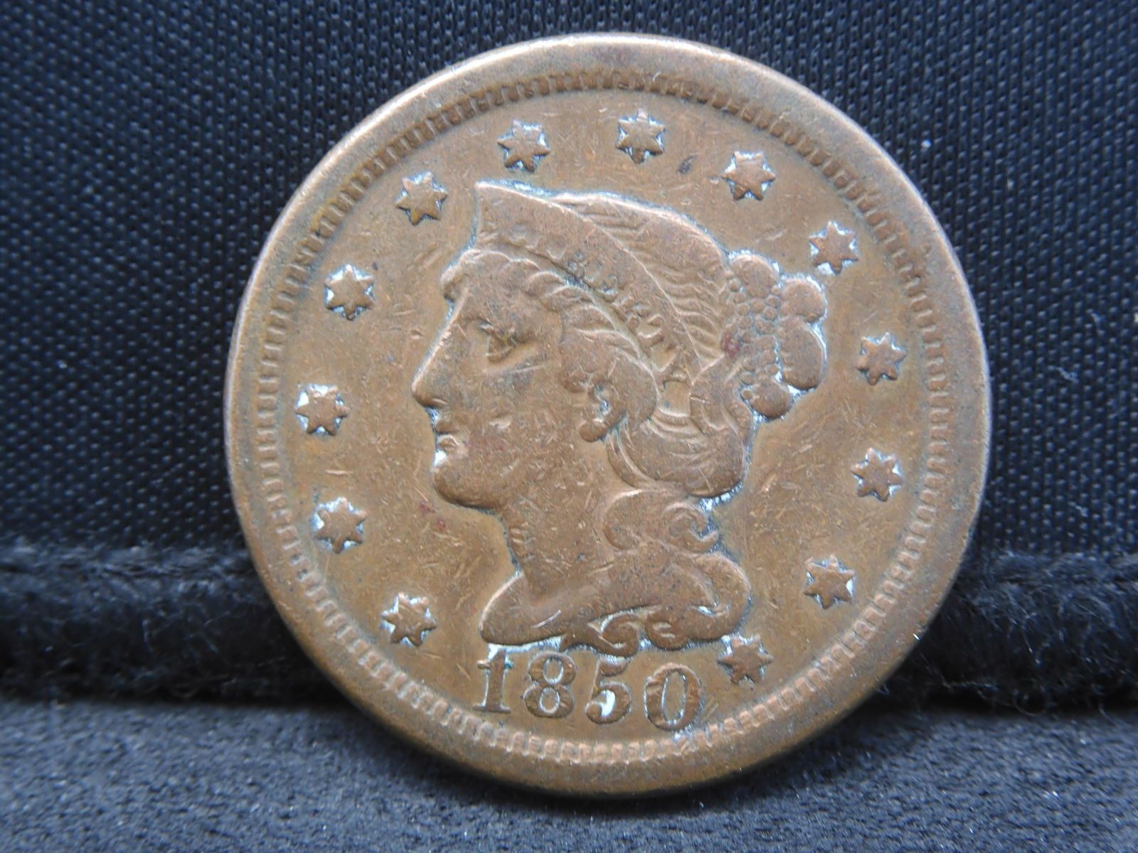 1850 Braided Hair Large Cent - Nice Type Coin! (1 of 2)