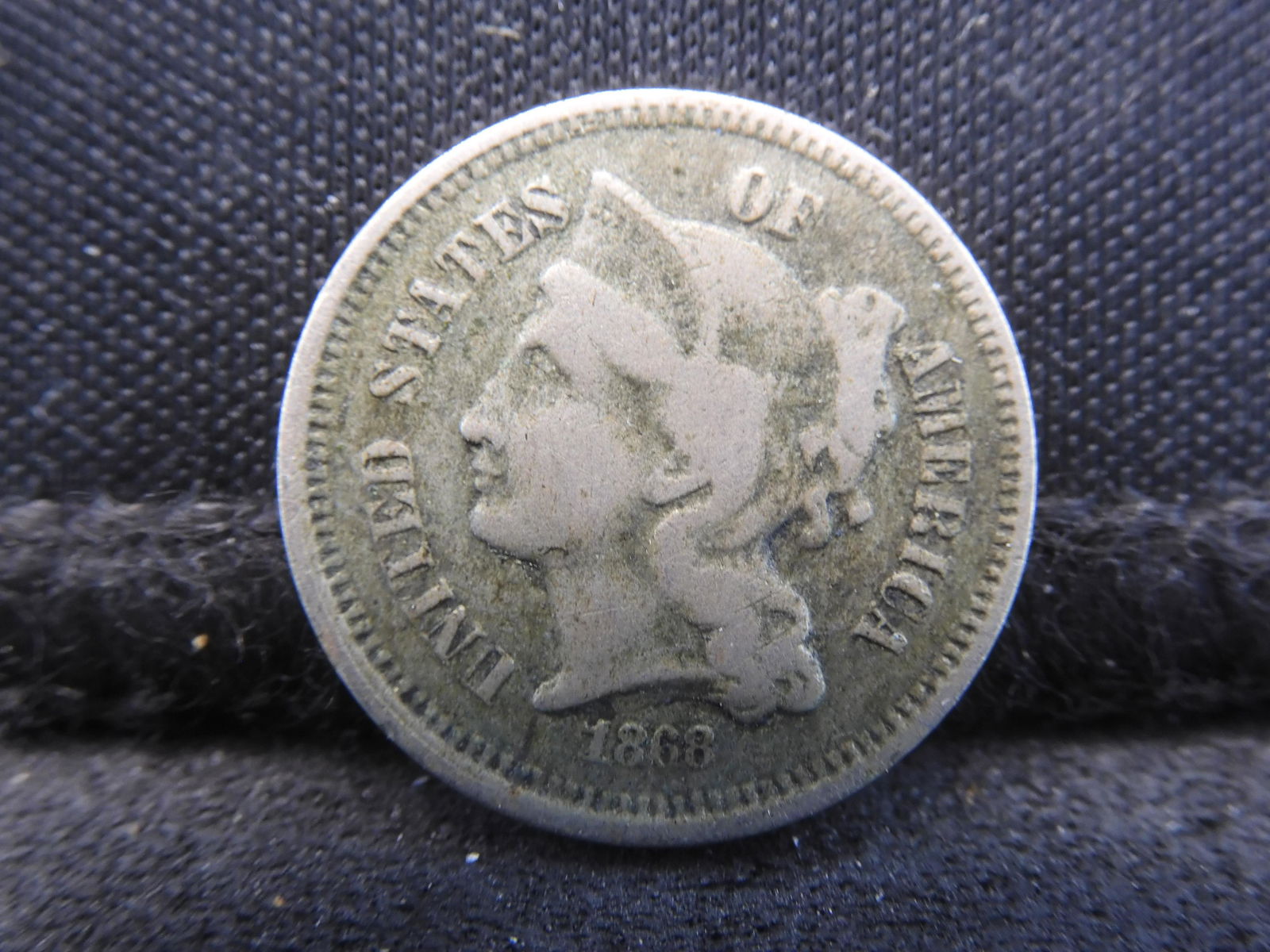 1868 Three 3 Cent Nickel (1 of 2)