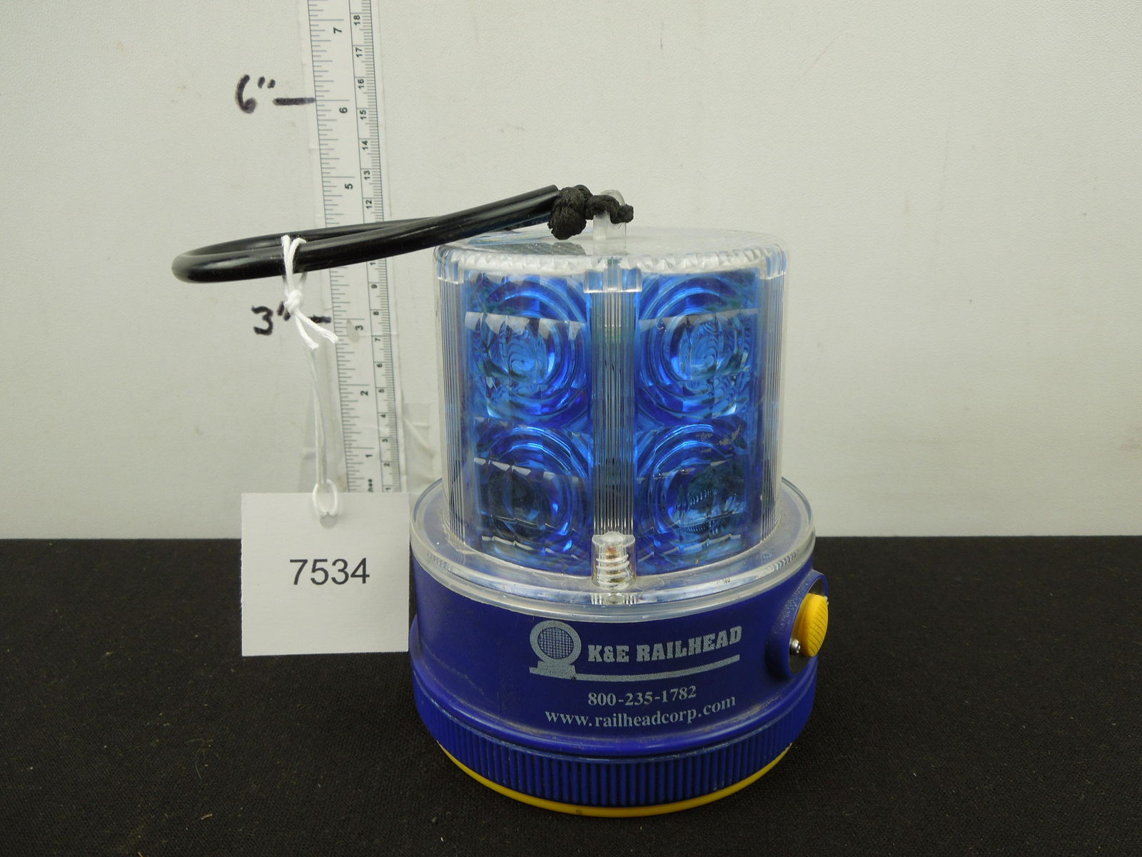Blue Light w/Magnetic Base K&E Railhead Corp, Used, works (1 of 5)