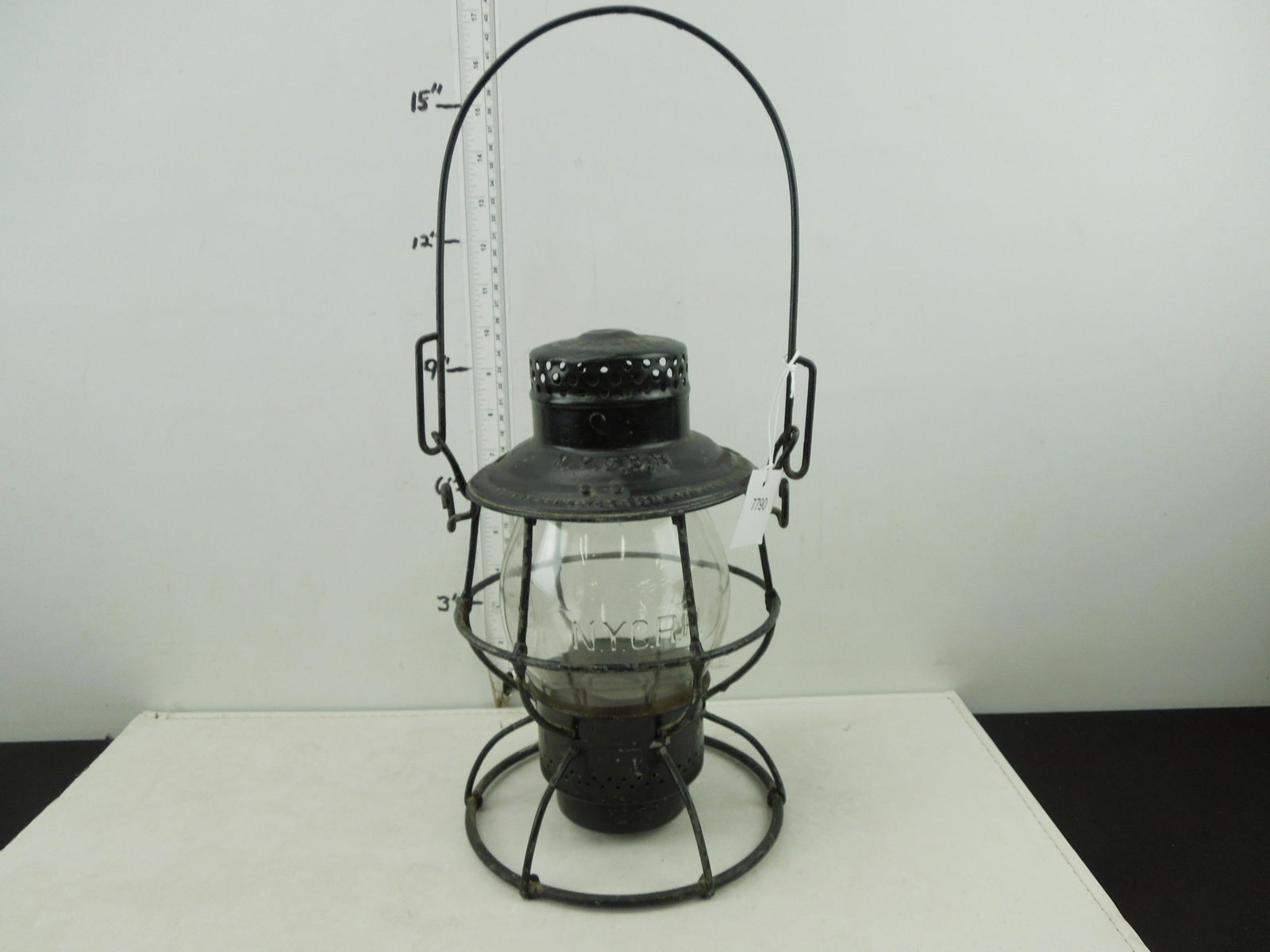 NYCRR Adlake Kerosene Lantern. Embossed Globe (1 of 5)