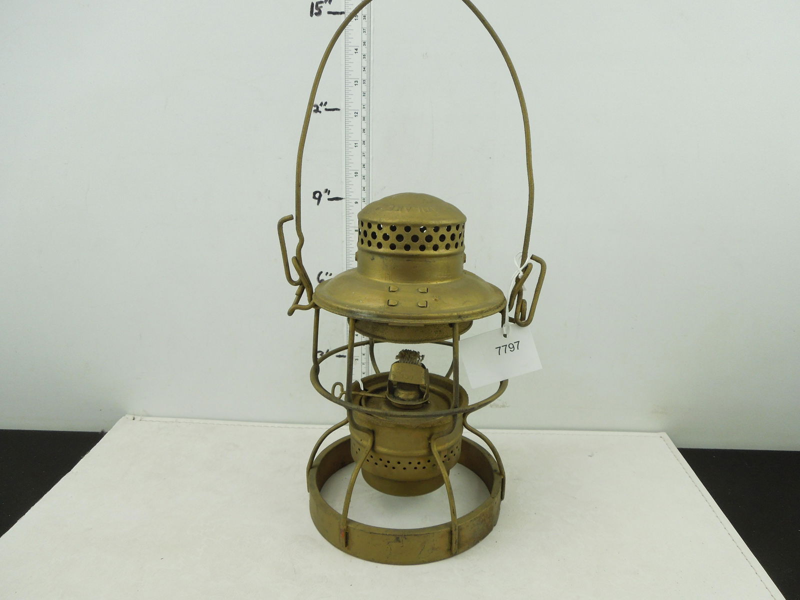 NKP Adlake Kero Lantern, No Globe, Weighted Locomotive Base (1 of 4)