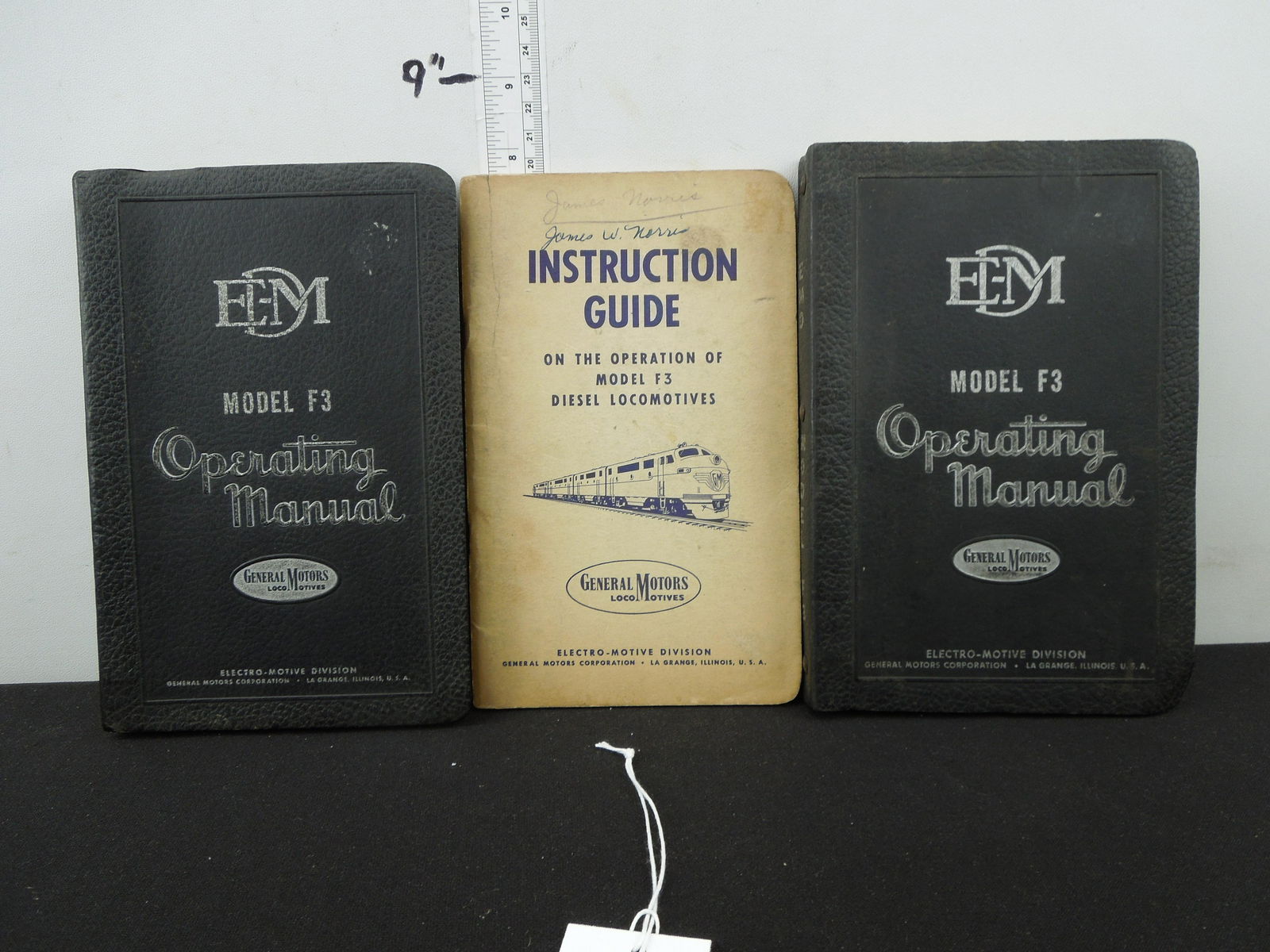 EMD (2) F3 Enginemen's Operating Manuals and One Instruction Guide for Operations of F3 (1 of 5)