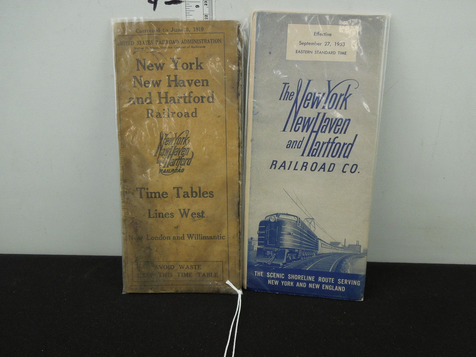 New York New Haven & Hartford (2) Time Tables September 27, 1923 and June 8, 1919 (1 of 6)