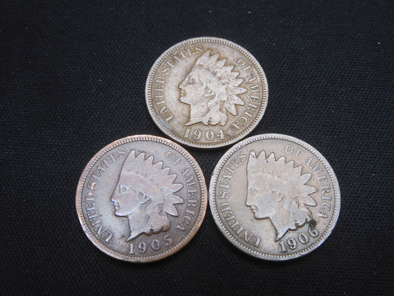 1904, 1905, 1906 Indian Head Cents (1 of 2)