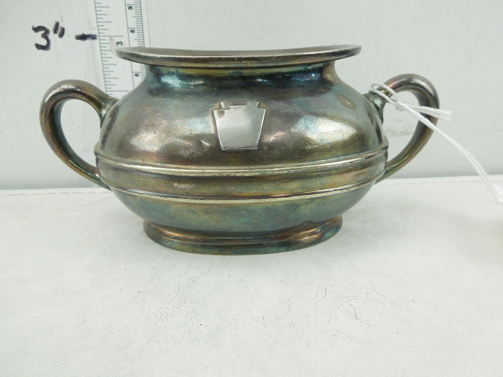 PRR Reed & Barton Sugar Bowl Missing Lid and Emblem: PRR Reed & Barton Sugar Bowl Missing Lid and Emblem