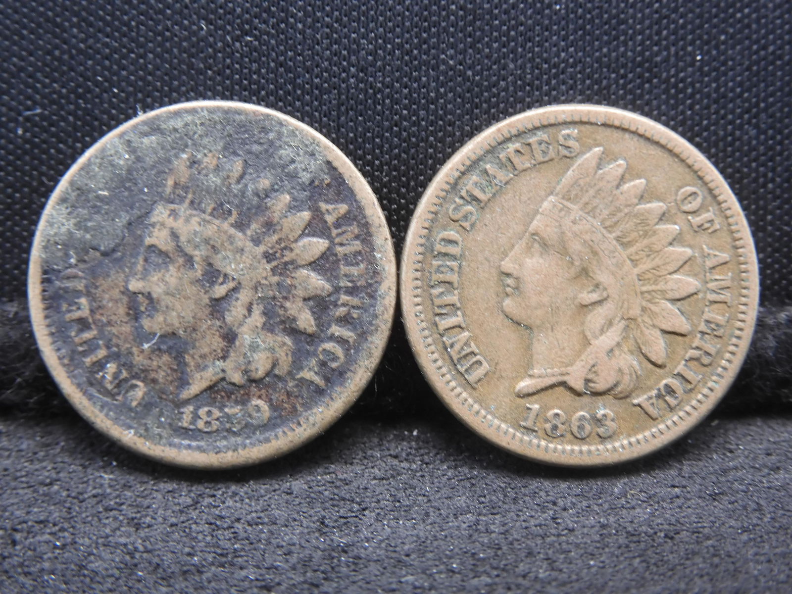 1859, 1869 Indian Head Cents (1 of 2)