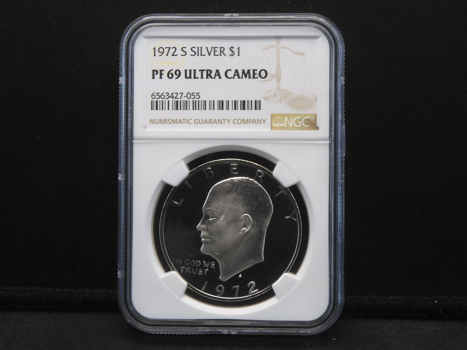 1972-S Eisenhower Silver Dollar - NGC PF69 Ultra Cameo (1 of 4)