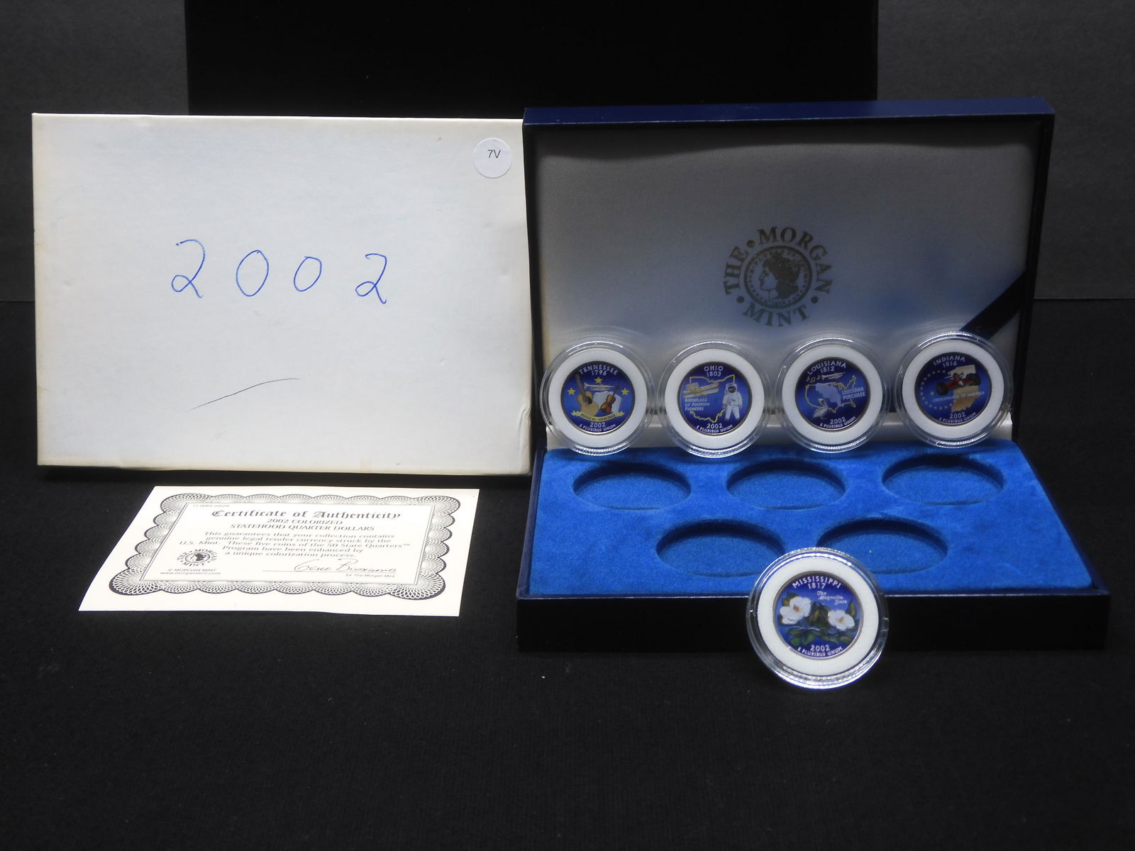 2002 Colorized State Quarter Set by The Morgan Mint. With COA and Box (1 of 4)