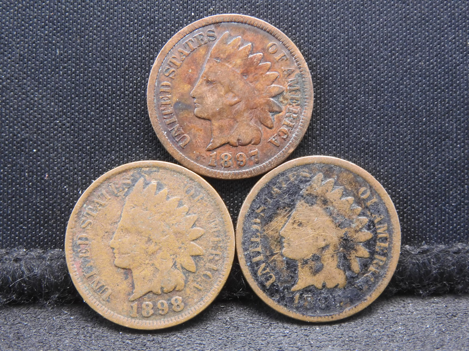 1897, 1898, 1899, Indian Head Pennies - Pre-1900 Dates! (1 of 2)