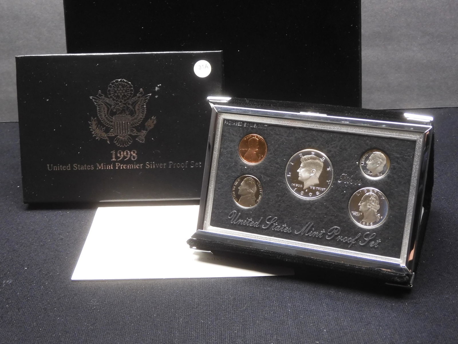 1998-S Premier Silver Proof Set.  GEM in original nice box. (1 of 4)