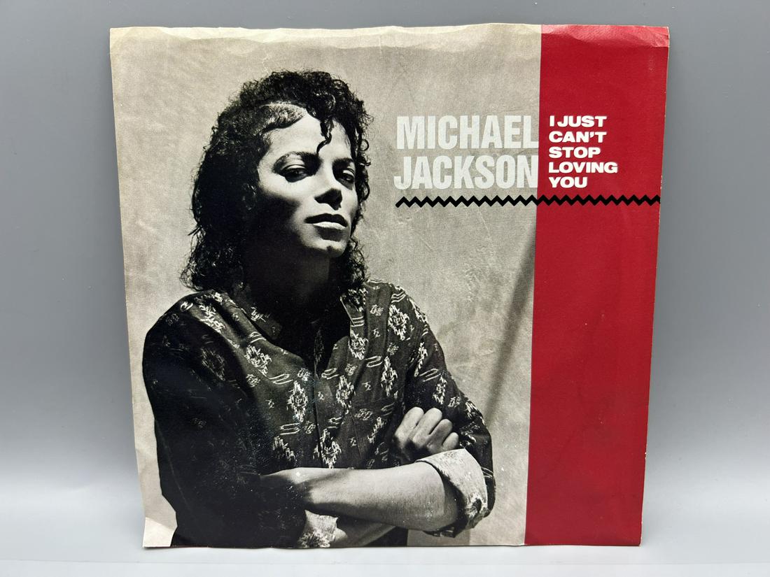 1987 Michael Jackson I Just Canâ€™t Stop Loving You 45 Vinyl Record with Picture Sleeve (1 of 4)