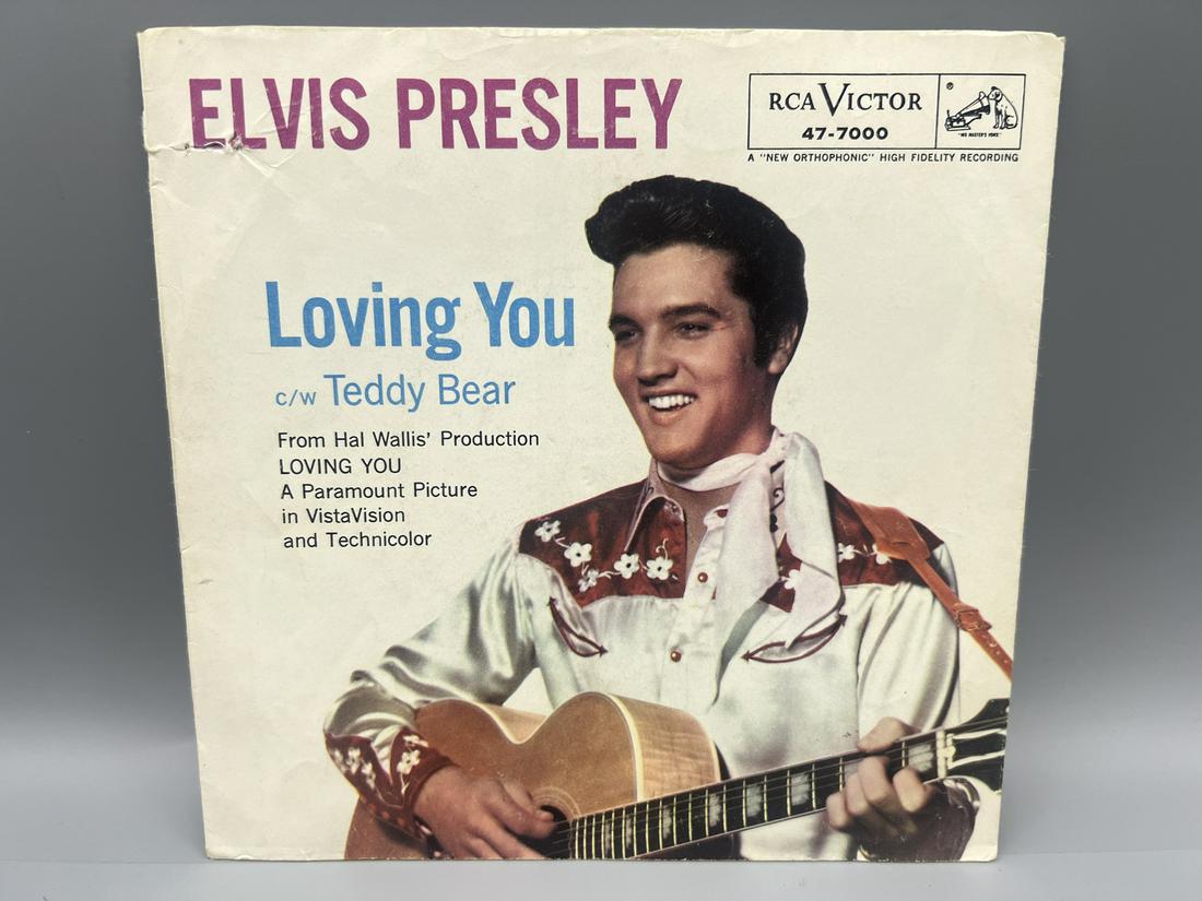 1957 Elvis Presley Loving You/Let Me Be Your Teddy Bear 45 Vinyl Record Picture Sleeve - No Record (1 of 2)